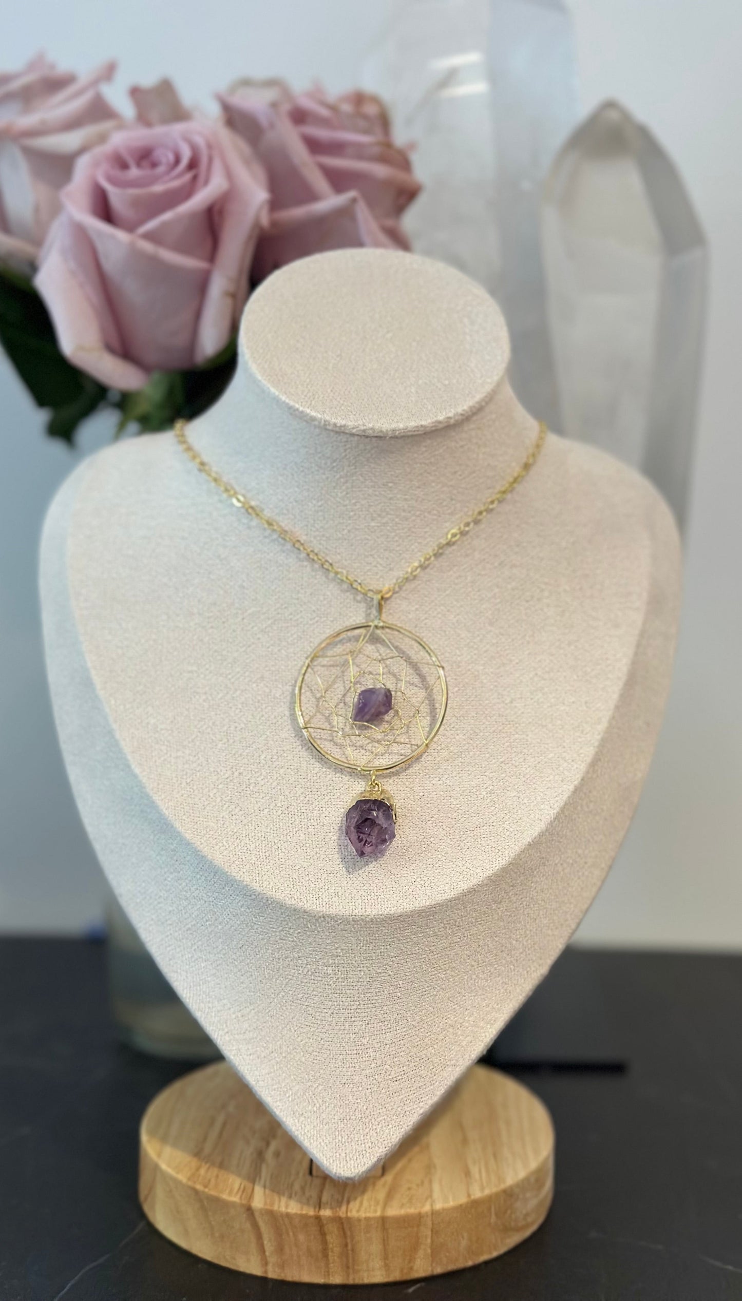 Amethyst Dreamcatcher Necklace