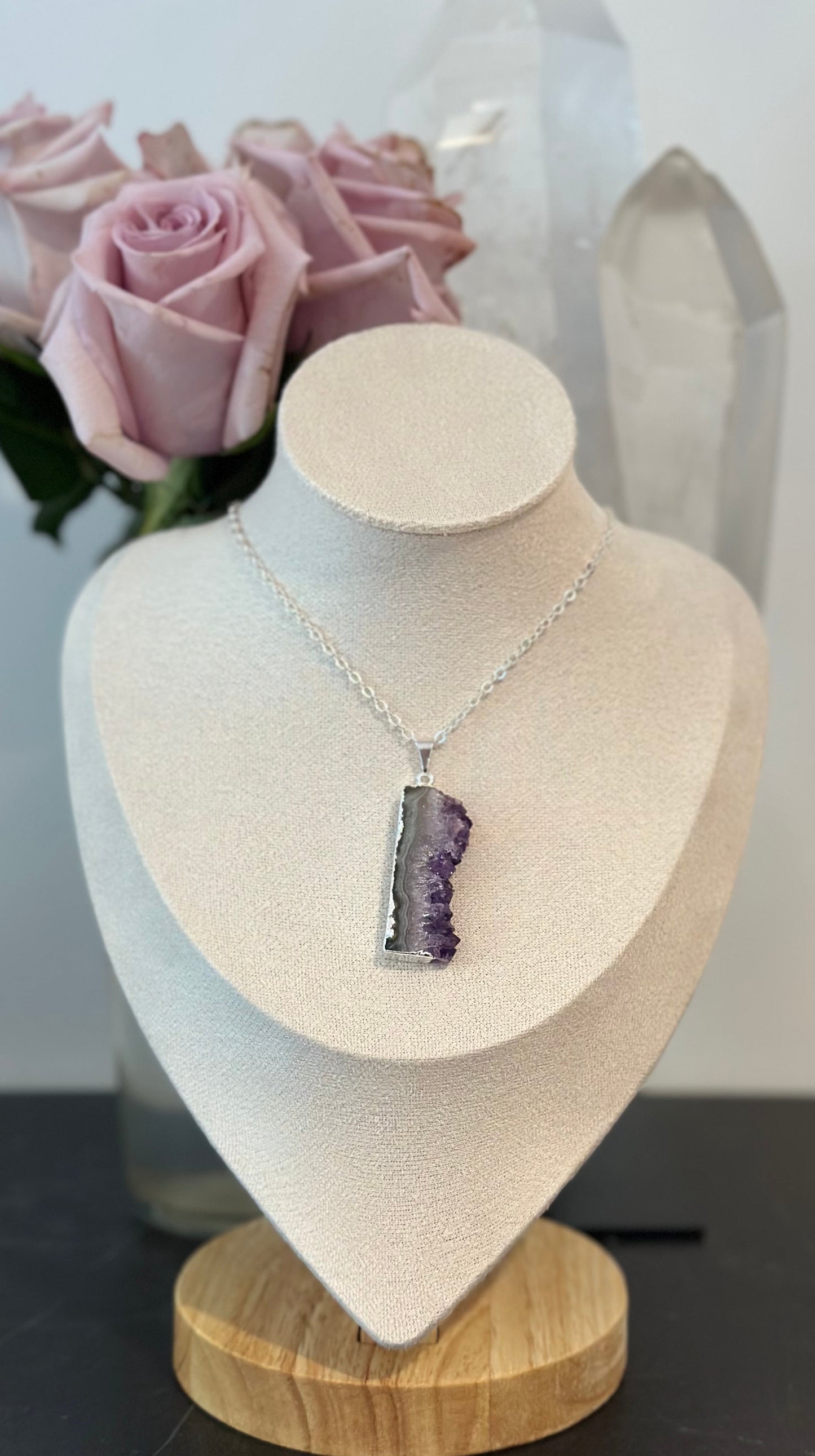 Amethyst Slice Necklace