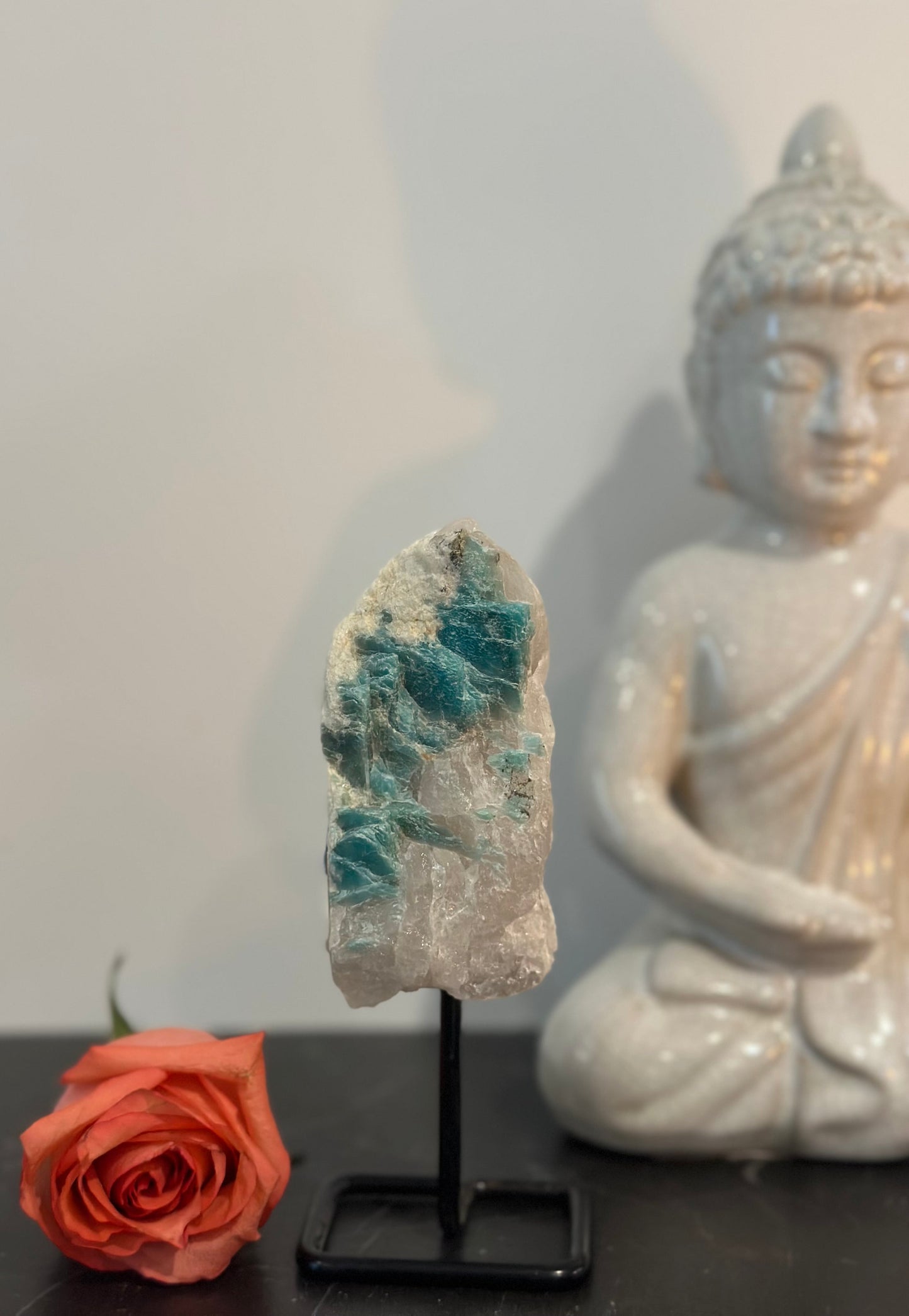Raw Amazonite on Stand