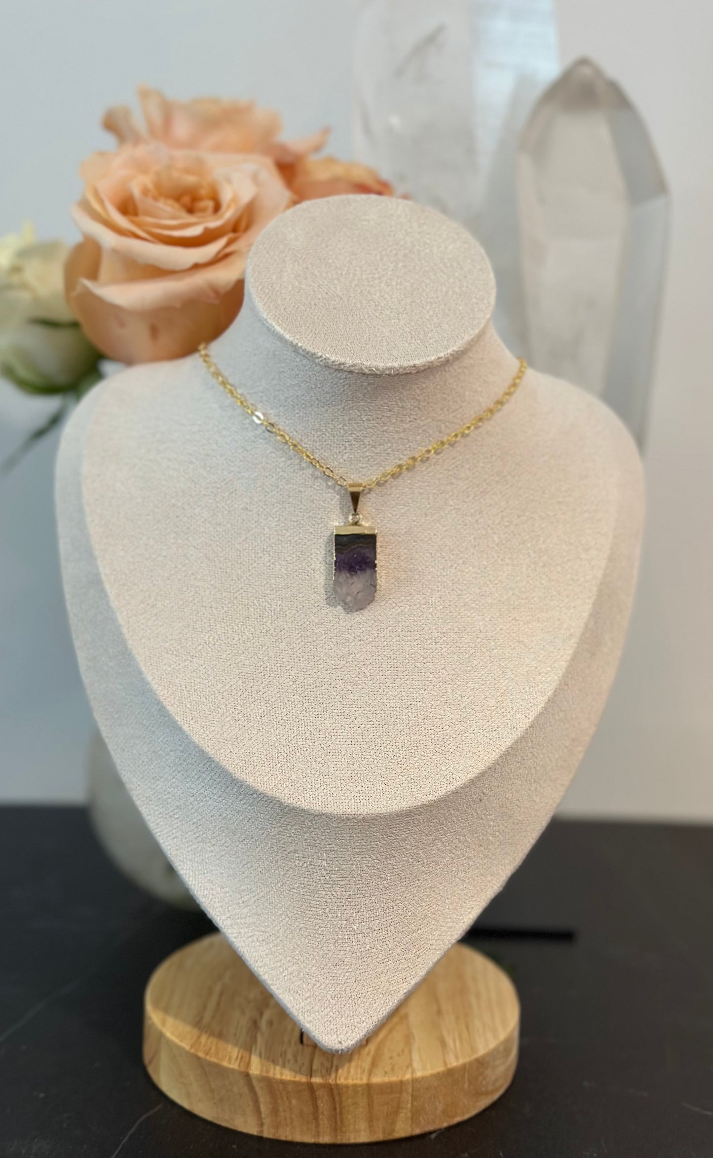 Amethyst Slice Necklace