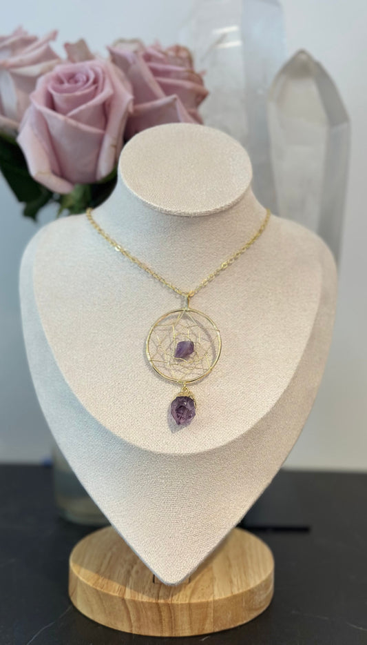 Amethyst Dreamcatcher Necklace