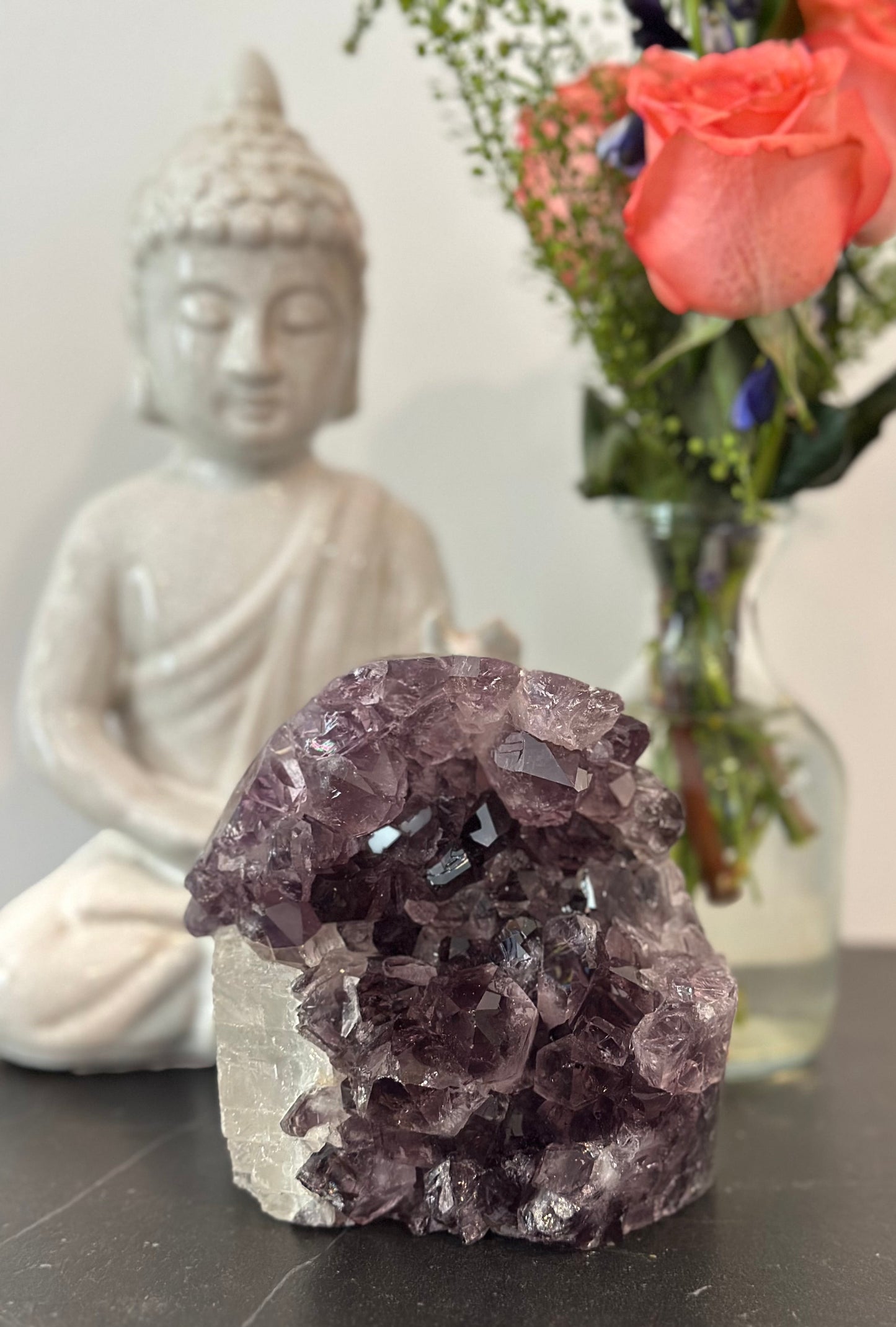 Amethyst Freeform with Calcite