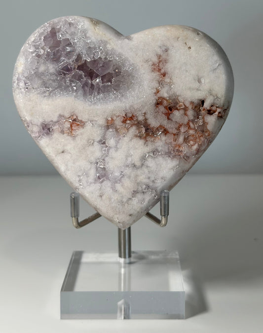 Purple and Pink Amethyst Heart