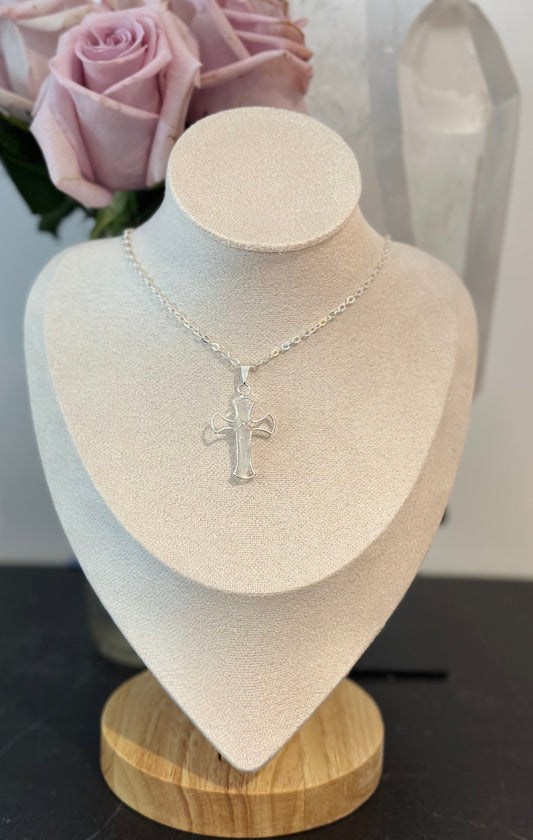 Selenite Cross Necklace
