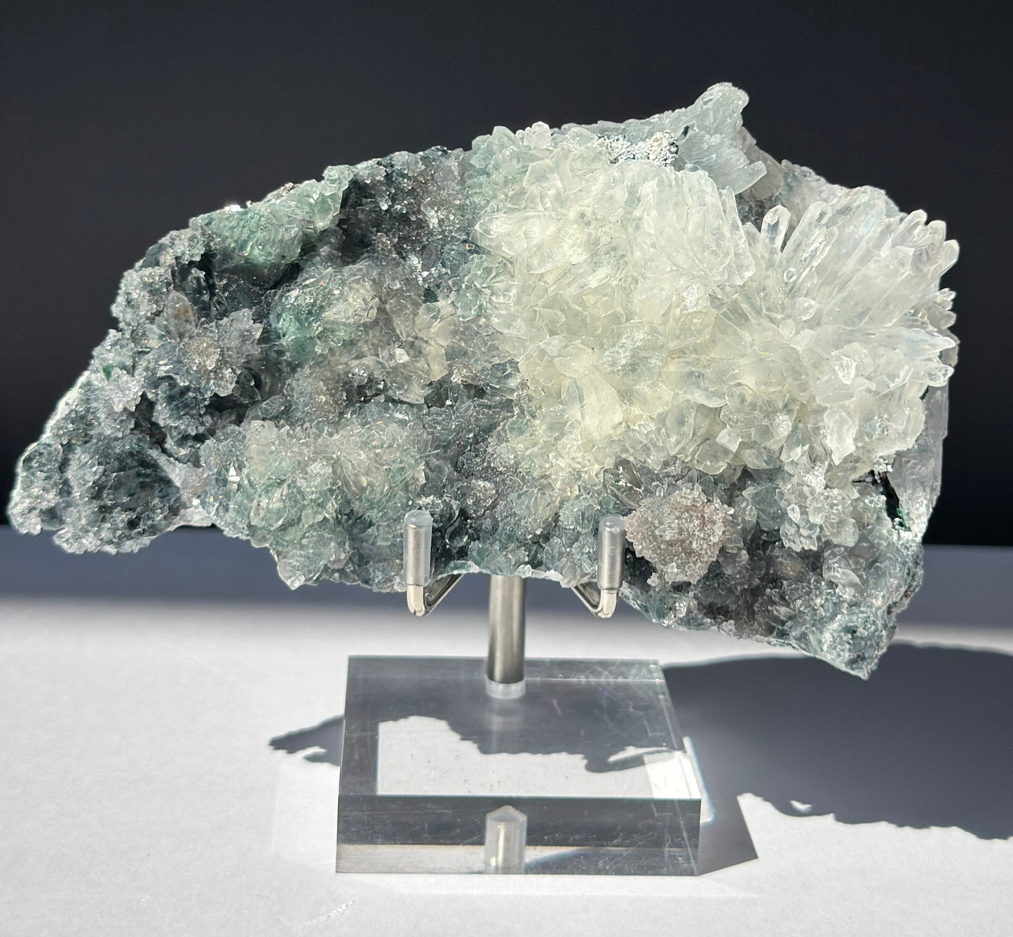 Green Zeolite Cluster with Apophyllite