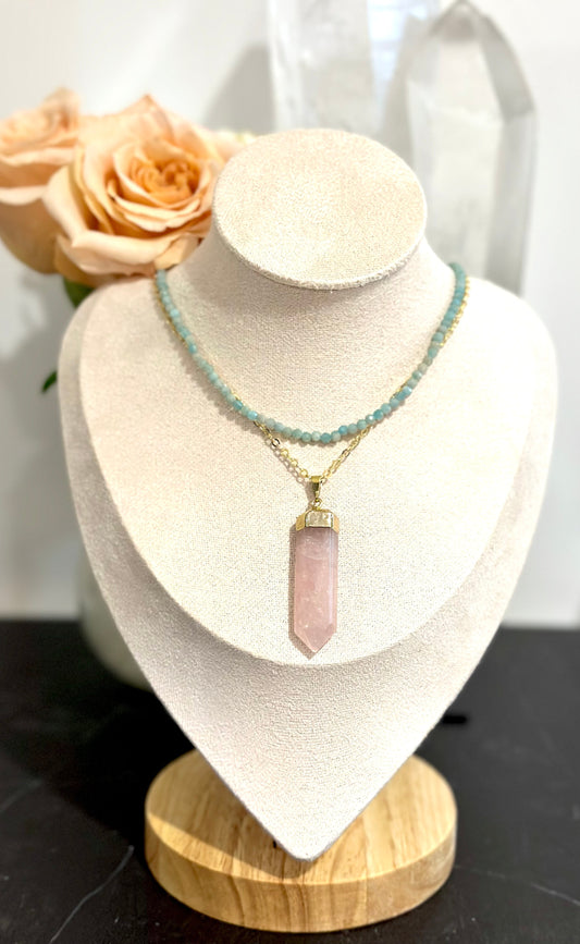 Amazonite & Rose Quartz Harmony Set