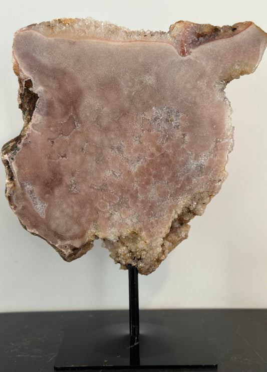 Pink Amethyst Slab with Quartz Inclusions