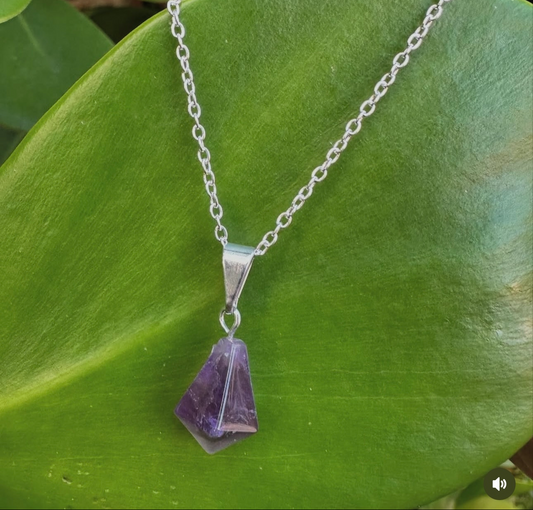 Amethyst Diamond Necklace
