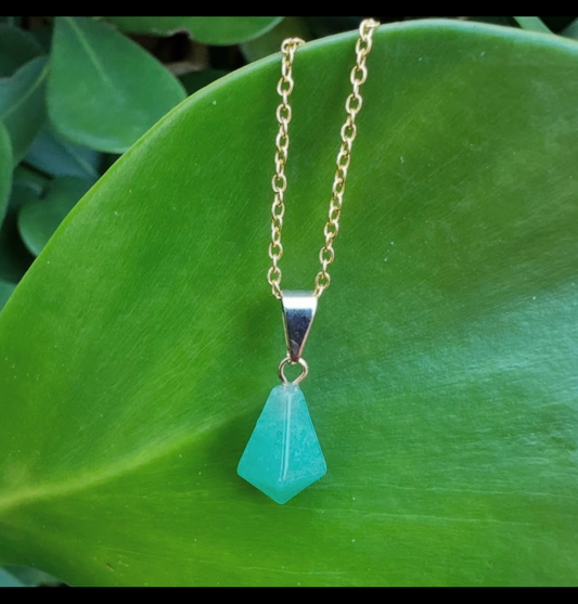 Green Aventurine Diamond Necklace