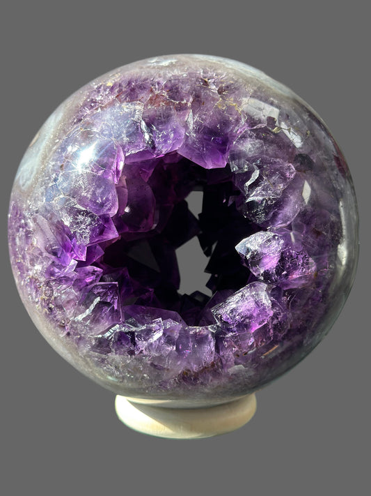 Amethyst Geode Sphere — 5 lbs | From Brazil